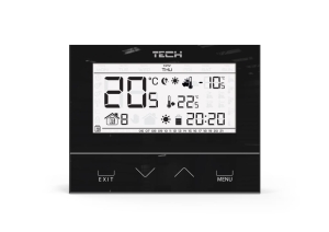 ST 292 V3 TECH przewodowy regulator pokojowy szklany