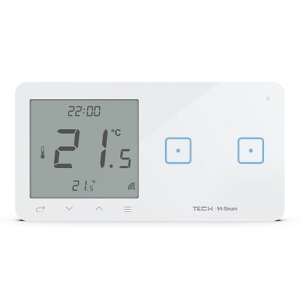 WSR-02P SINUM Double TECH  dwupolowy bezprzewodowy dotykowy szklany włącznik z regulatorem temperatury 