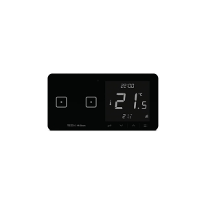 WSR-02mL - LEWA Regulator pokojowy + włącznik dwupolowy (Czarny)