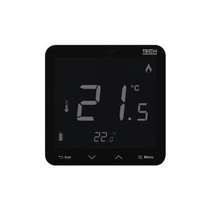 R-8s PLUS Bezprzewodowy regulator pokojowy (Czarny)